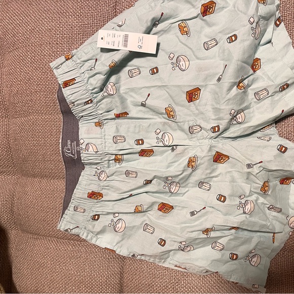 J. Crew Light Blue Printed boxer Sleep Shorts - Picture 3 of 4